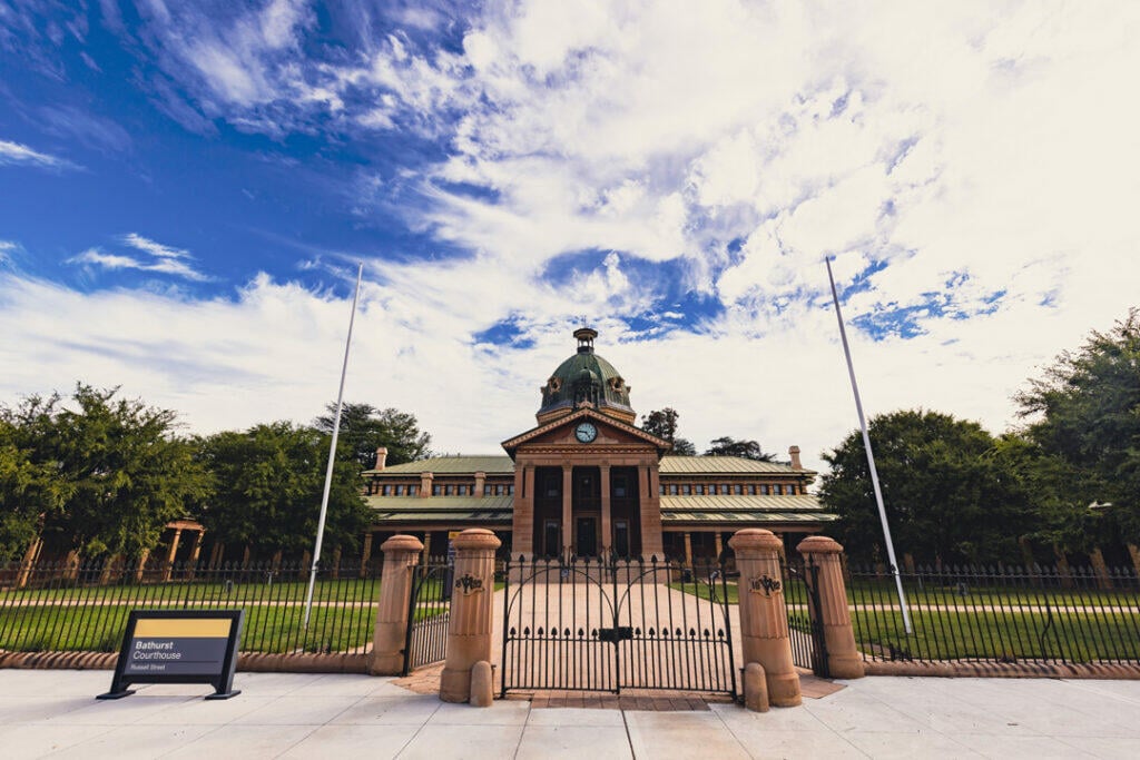 the historic bathurst courthouse built in 1880