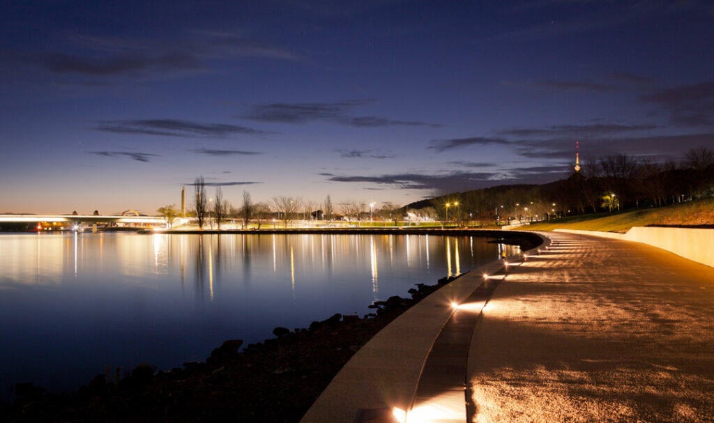 waters of lake burley griffin in canberra